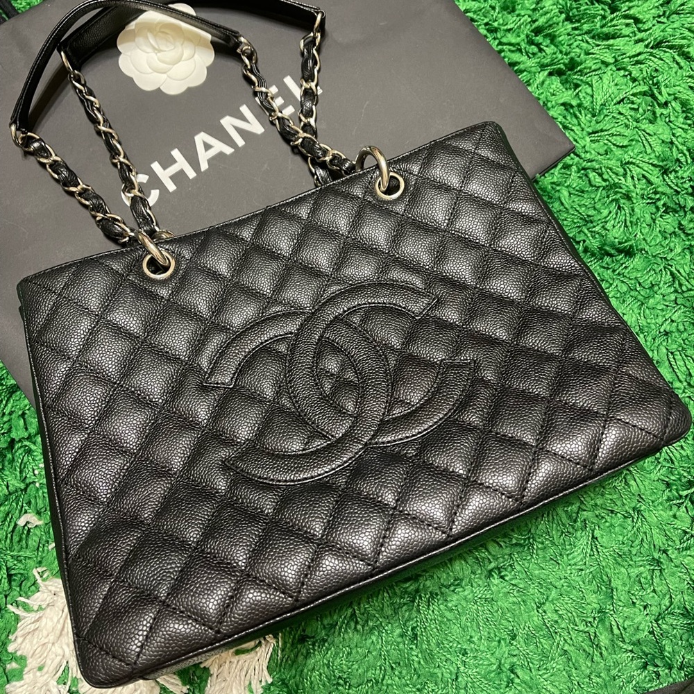 Chanel Caviar Quilted Grand Shopping Tote